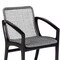Armen Living Brighton Outdoor Patio Dining Chair in Dark Eucalyptus Wood and Gray Rope 840254332379 - alternate 3